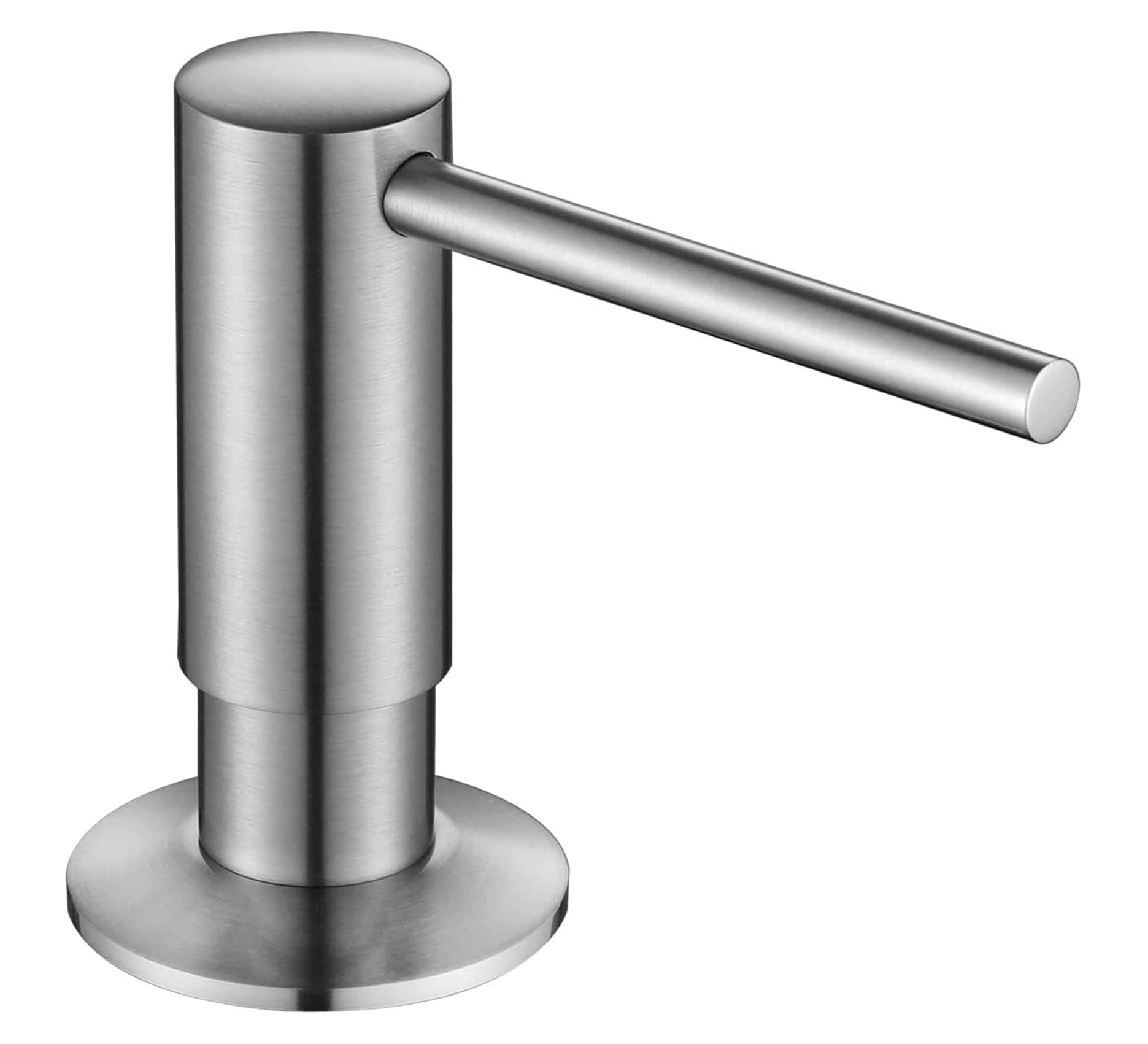 Maizoon Soap Dispenser Copper Press Type for Kitchen Sink Multifunctional Use Durable Easy to Clean Large Capacity with Rotate 360 Degrees Pump Head and Easy to Pump 500ML Silver