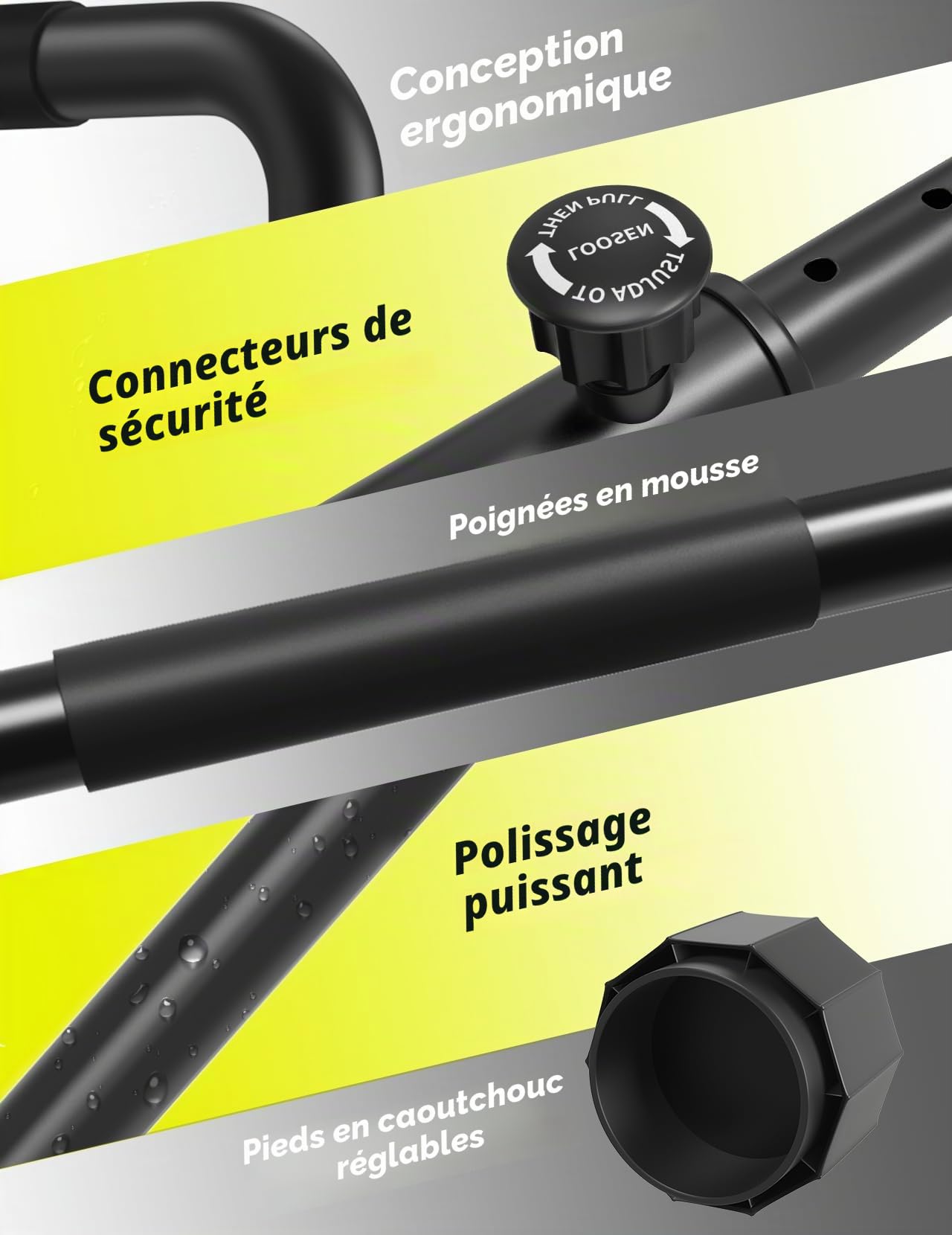 Dripex Barre à dips Station De Musculation Barres Dip Parallèles Hauteur Réglable & Largeur Ajustable pour Entraînements Max. 500KG