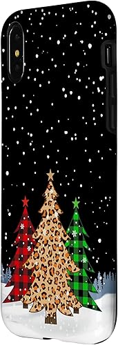 Miniatura 8 de Funda para iPhone 11 Pro Max con diseño de árboles de Navidad con estampado de leopardo y cuadros
