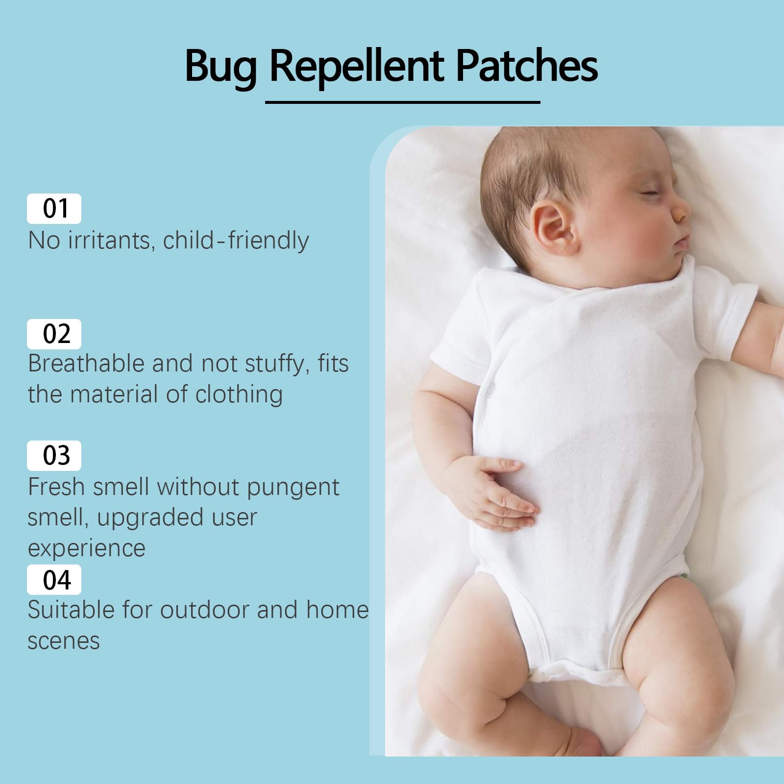 Toppe repellenti per zanzare, adesivi anti-zanzare per bambini e adulti, perfette per campeggio, escursionismo, attività all'aperto