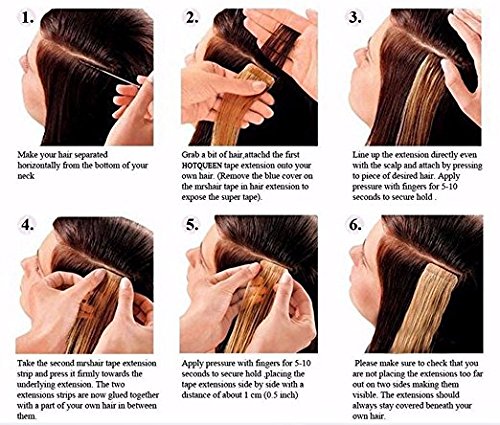 tape in extensions layout