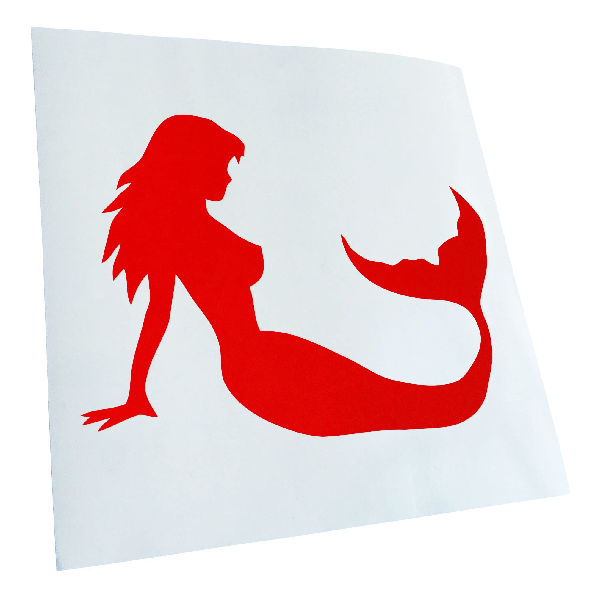 Kiwistar - Car Sticker - Red - 13.5 x 10 cm Mermaid - Mermaid - Rear Window Car Sticker Weatherproof for Car Truck Moped Truck - Sticker Exterior Self-Adhesive Tuning Accessories for Window Vehicle