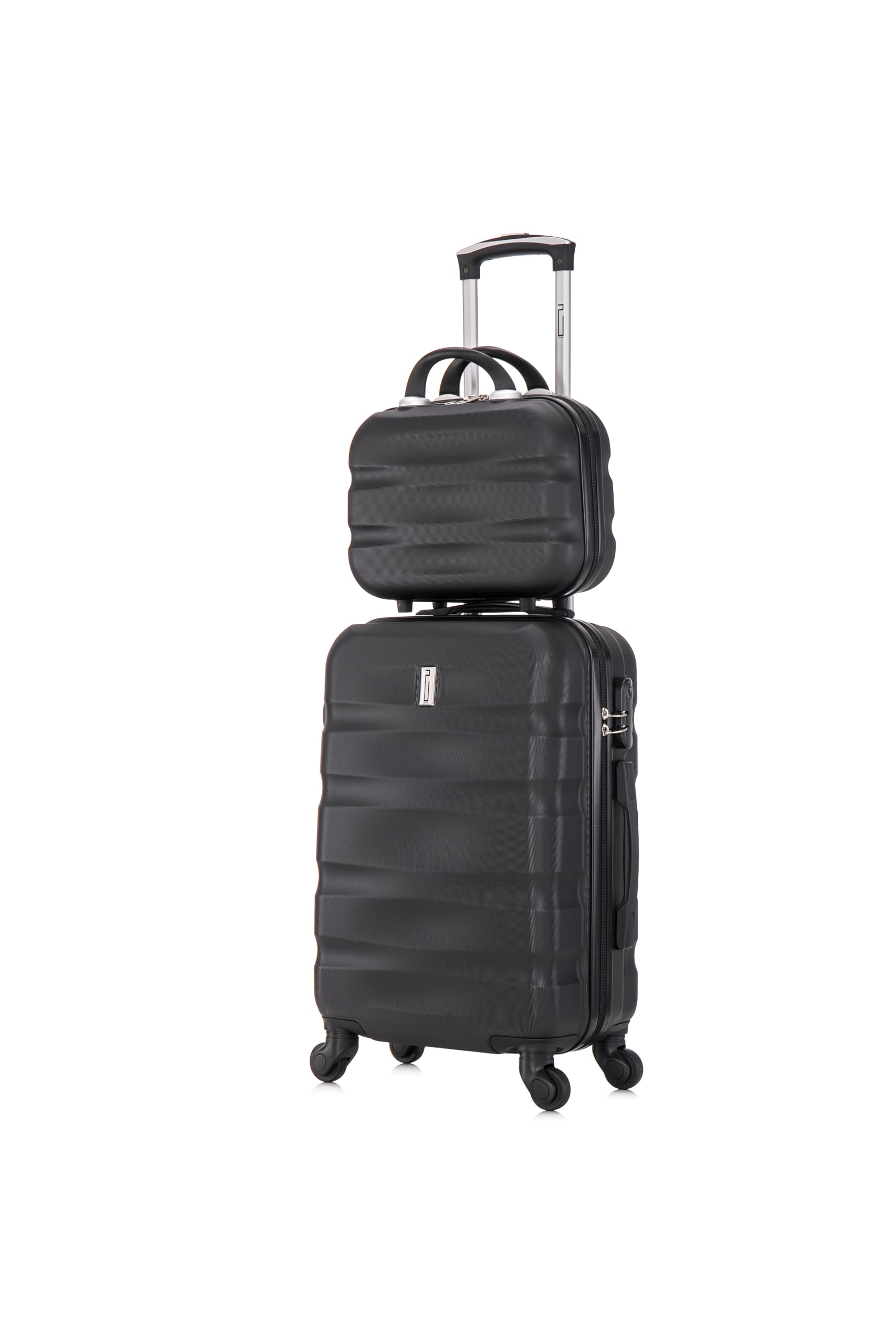 CELIMS - Valigia Bagaglio a Mano con Beauty Case da Viaggio 30cm Nero Approvata da oltre 100 compagnie aeree | Leggera e Rigida | Trolley Bagaglio a Mano 55x40x20 | Bagaglio a Mano