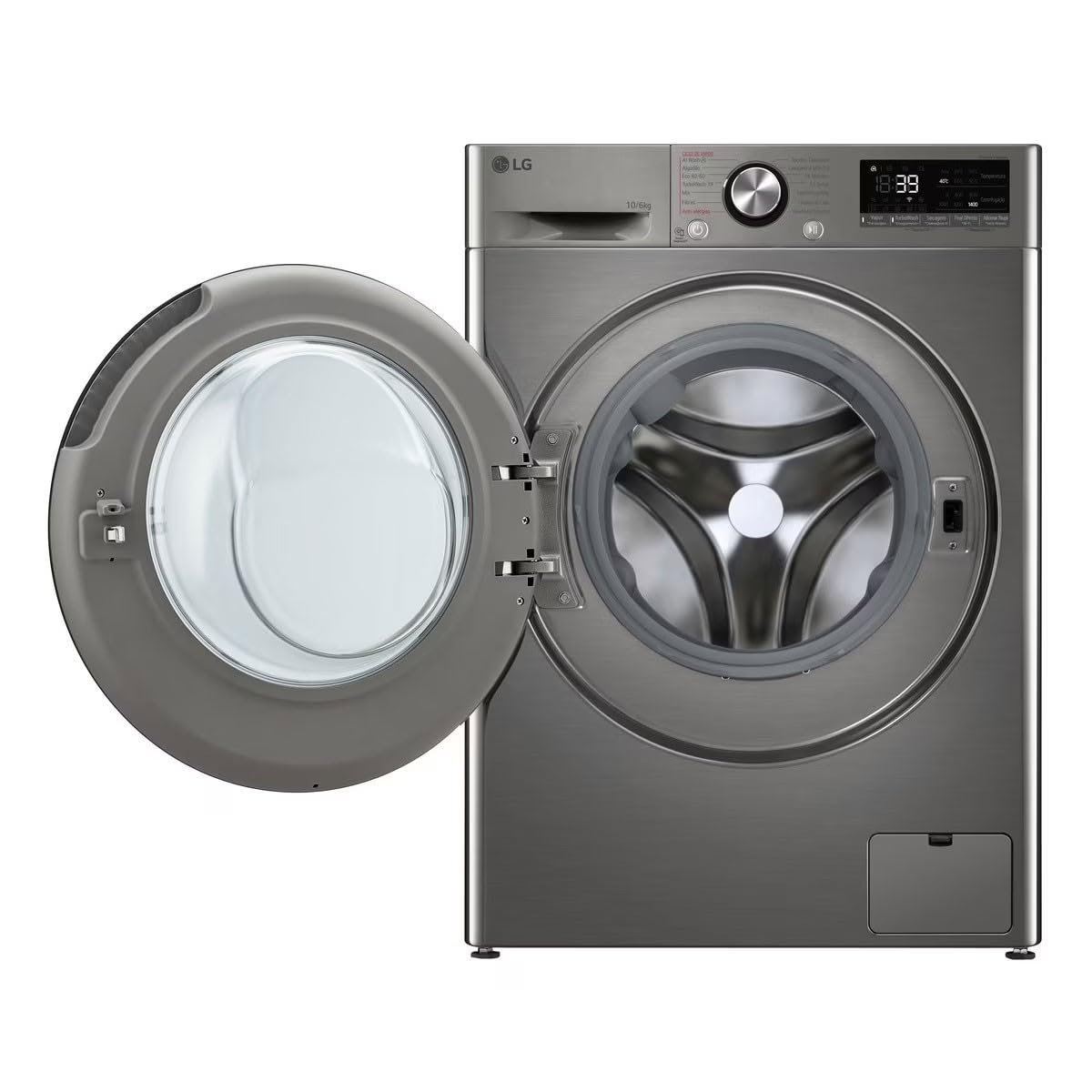LG Lavadora y Secadora F4DR7010SGS 10 Kg Gris