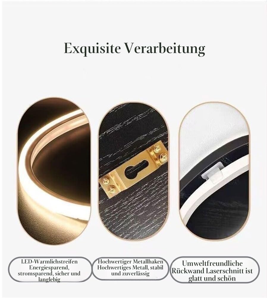 3D-Wandkunst-Dekor – LED-Licht, chinesisches Feng Shui-Wandbild, Skulptur für Heimdekoration, perfekt für Eingang, Flur, Schlafzimmer und Sofa-Hintergrund, Wandbehang