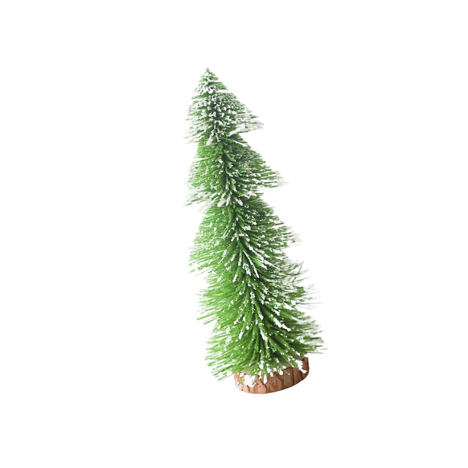 Jazuaiao Snow Miniature Christmas Tree Pagoda Ornament for Seasonal Home Decoration and Gift Display Desktop Ornament