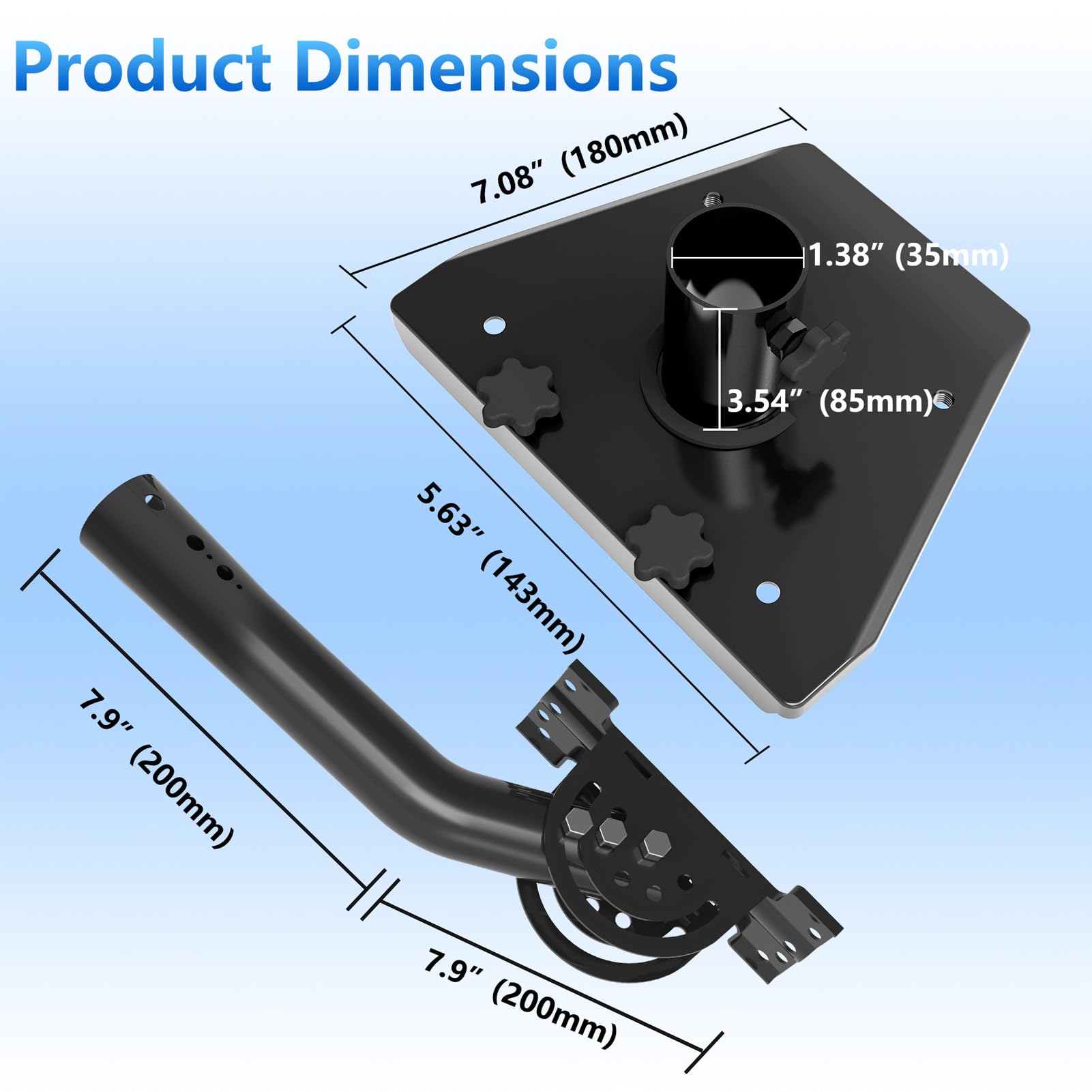 Adattatore per Tubo Gen 3 per Parabola Standard Gen 3, Supporto per Palo per Carichi Pesanti, Piastra di Montaggio per Parabola Standard Gen3/V3