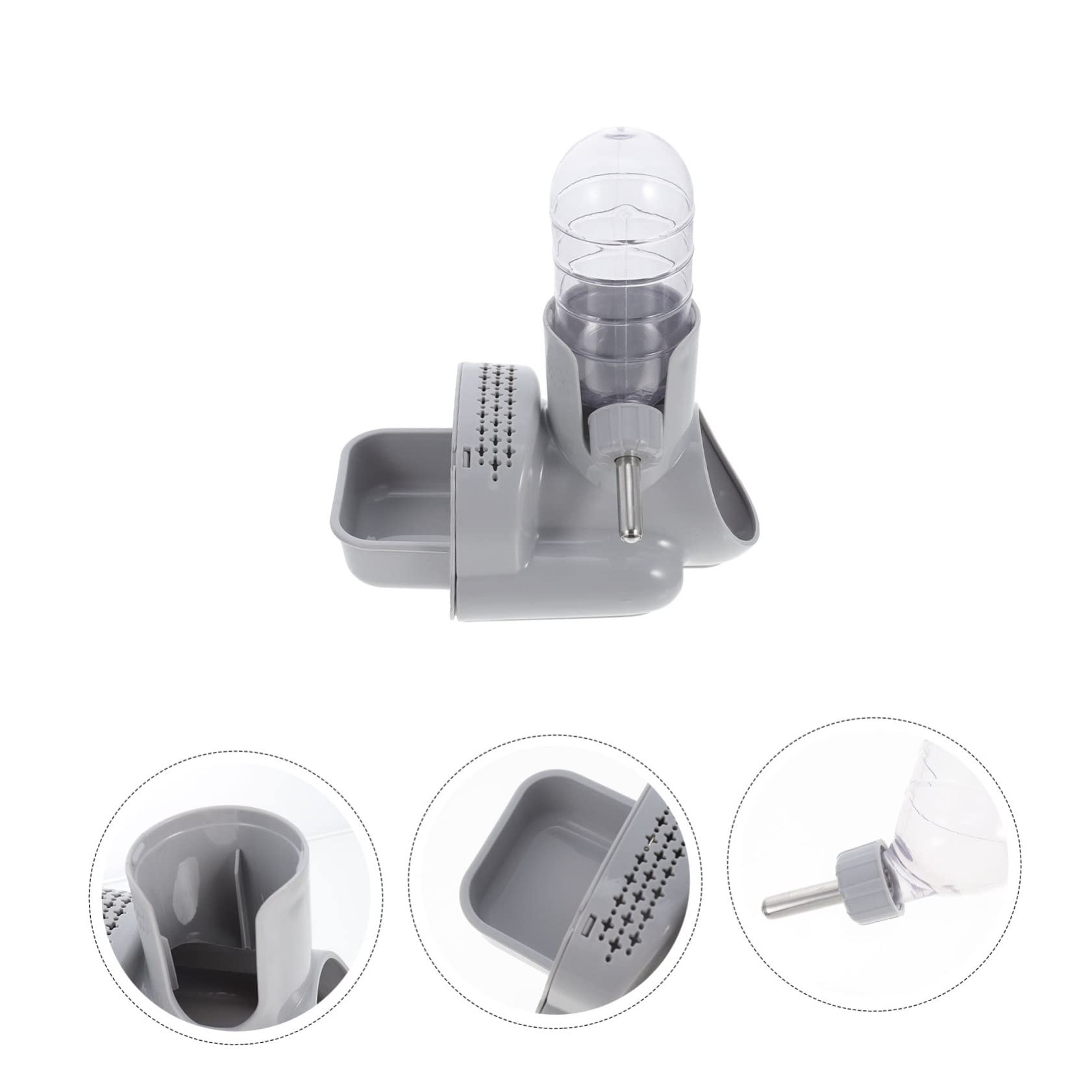 ibasenice Standing Hamster Water Bottle Transparent Leakproof Feeder with Hide Easy Clean Snap Design Safe Material for Pets for Hamsters Guinea Pigs and Rabbits