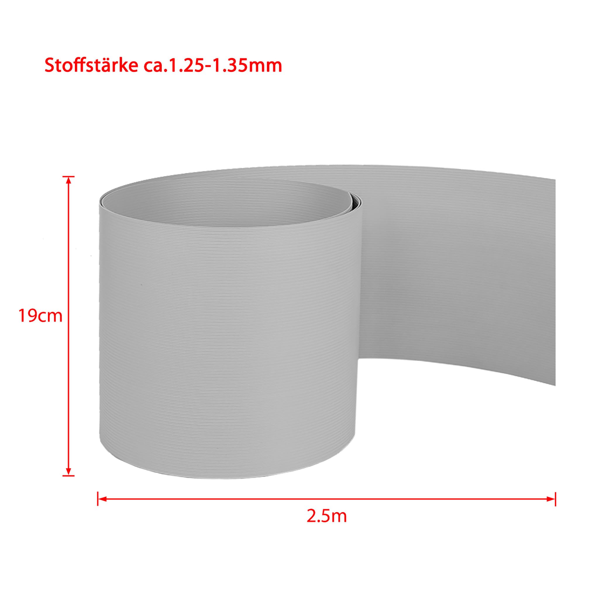 Froadp Película De Privacidad Antracita, 19cm De Altura Tira Pantallas Protectoras De PVC Con Clips De Fijació, Sombra De Barrera Para Valla De Malla, Parasol De Opaca Para Jardín Balcón (35m