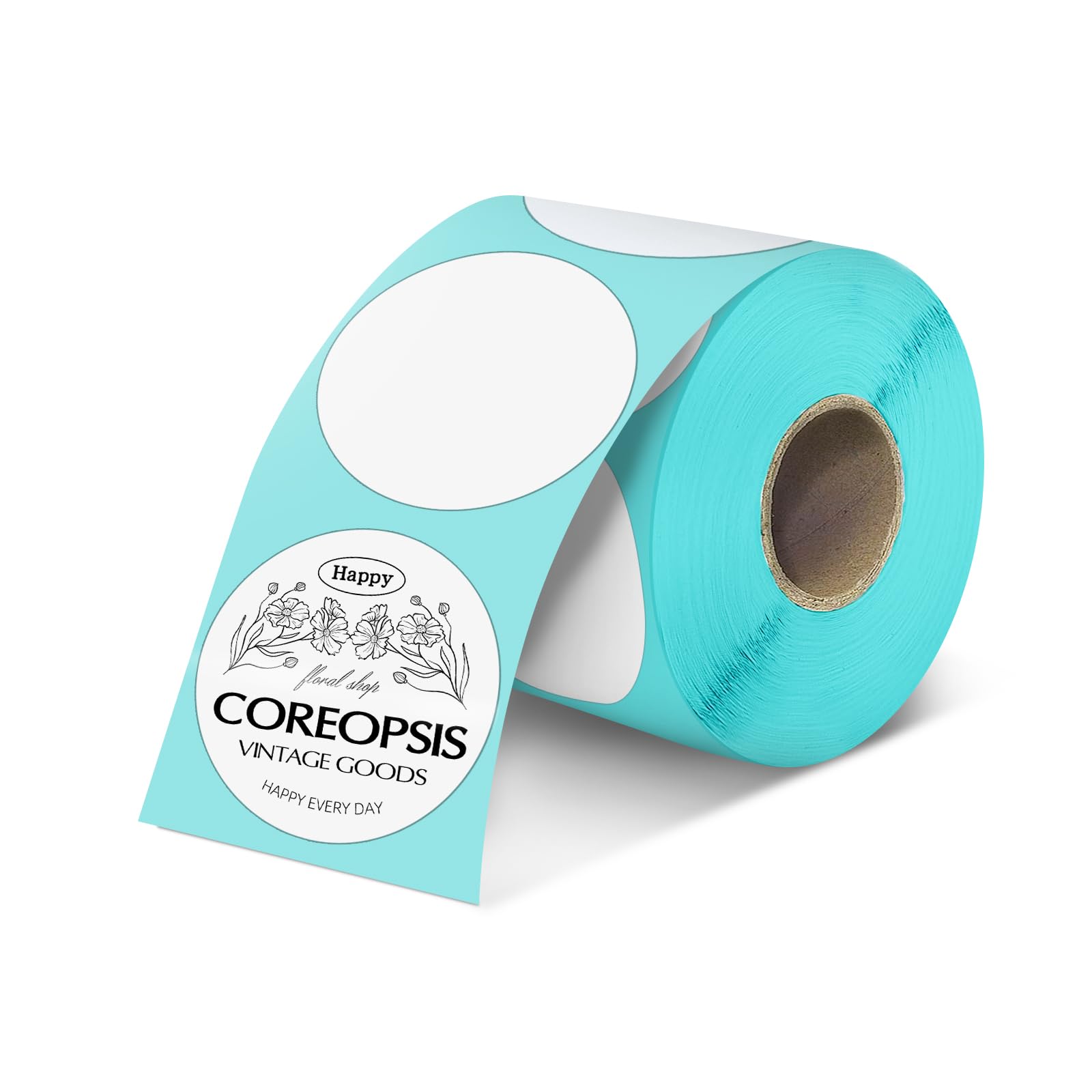 Vretti 50x50mm Thermal Sticker Labels,400 PCS/Roll,Self-Adhesive, Circle Label Stickers Thermal Paper,Compatible with Vretti, for QR Code,Storage,Logistics, Inventory & Retail