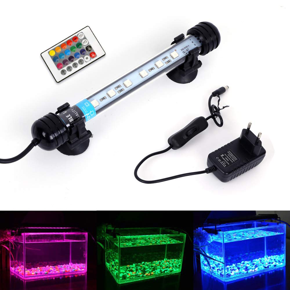 MLJ iluminación LED para Acuarios Plantados Lámpara para Peceras Luz Resistente al Agua (Deutschland Lagerhaus) (18cm, RGB)