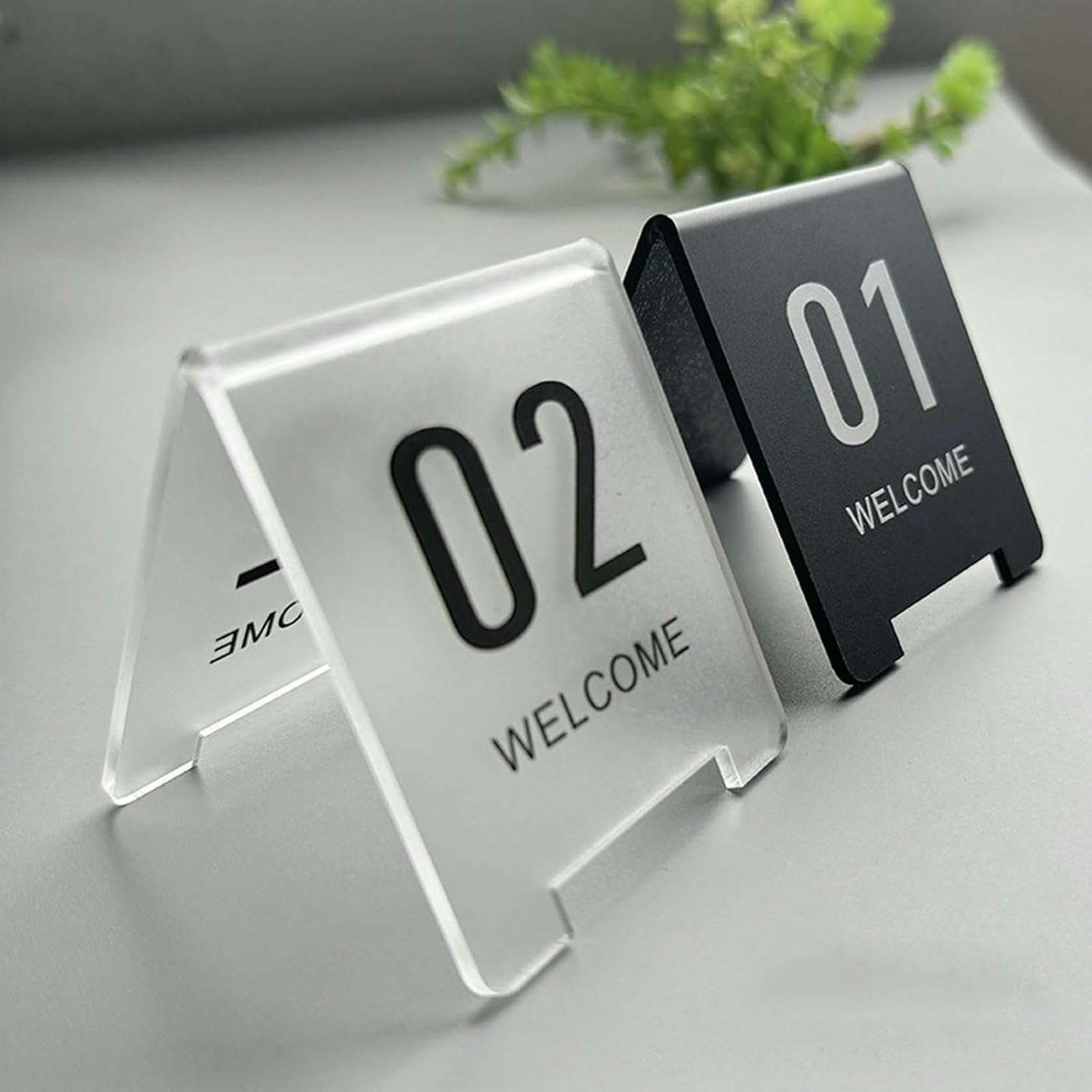 Numéros de table de tente acrylique stands signes restaurants cafés et réunions