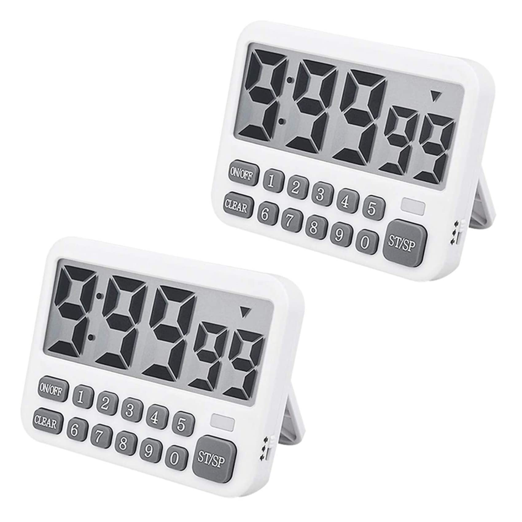 Hndhbfgrt 2X Digital Kitchen Timer, Large Display Cooking Timer Cycle Count Up/Down Timer with Digits Directly Input, Loud Alarm