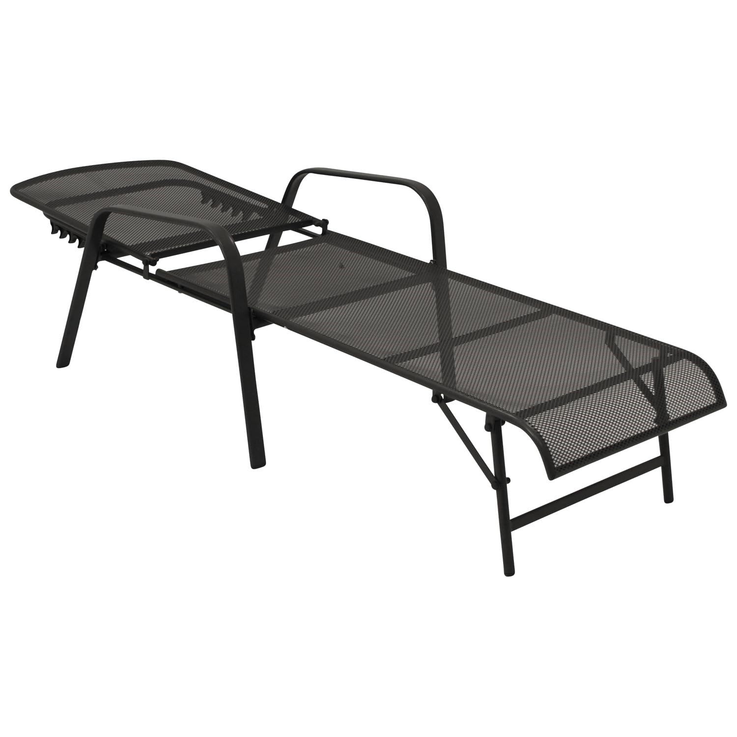 DEGAMO Gartenliege Sonnenliege Classic, Stahlgestell, Liegefläche aus Streckmetall, Farbe anthrazit, Outdoor