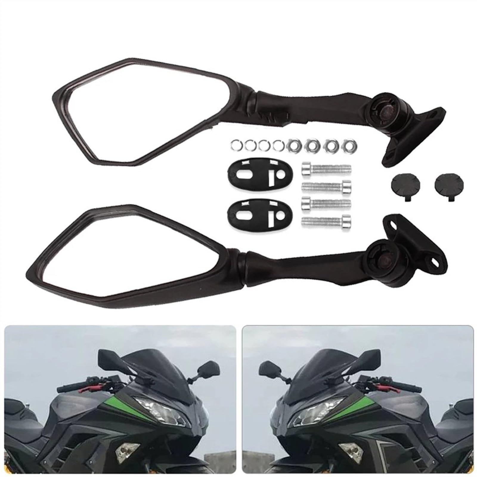 まとめ買い バックミラー 用 カワサキ 用 忍者 300R/EX300 ABS 用 🎱 忍者 ZX-6R