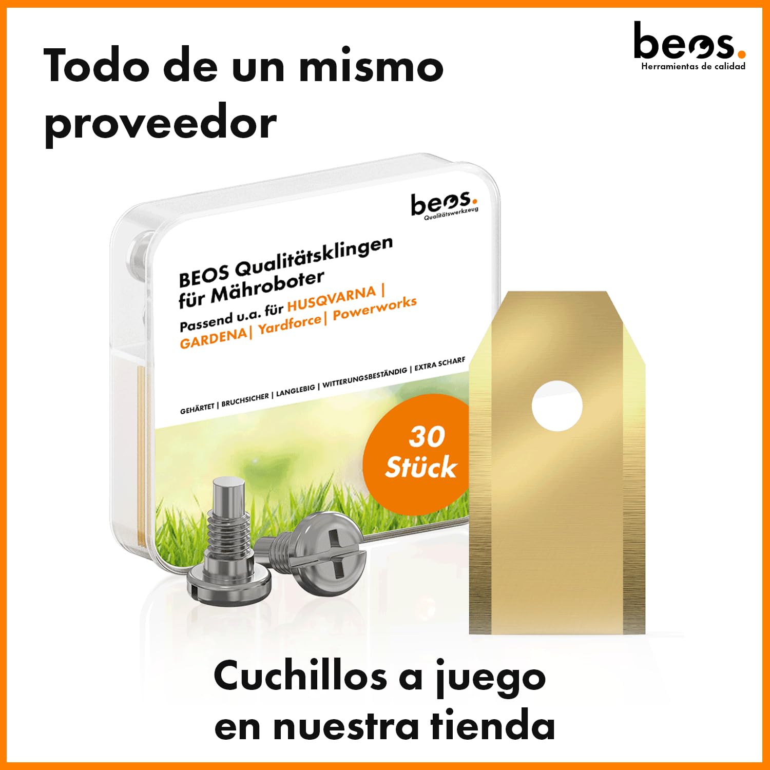Premium robot cortacésped tuning - Plato giratorio compatible con Husqvarna Automower 305 | 310 | 315x | 405 | 410 | 415x | 535 AWD - Disco de cuchillas reforzado con fibra de vidrio para 7X cuchillas