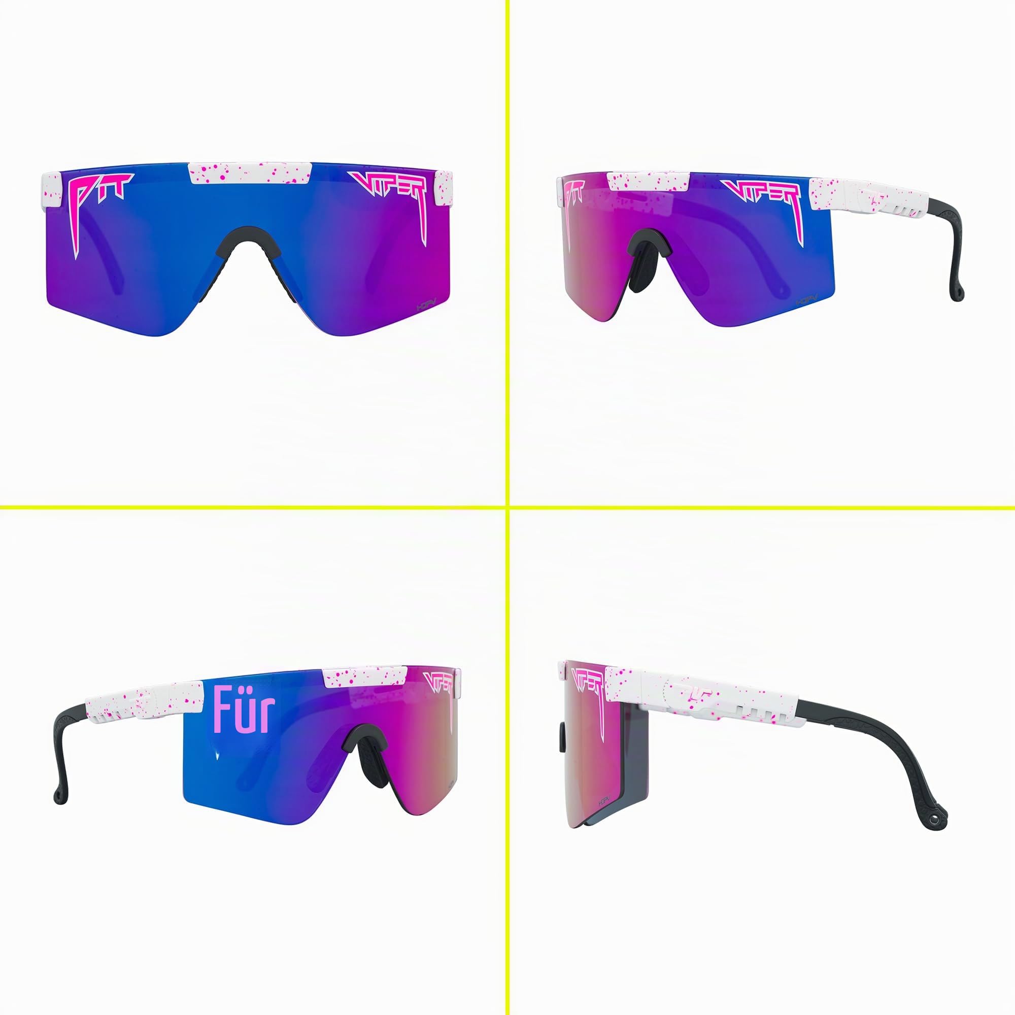 Pit Viper Sonnenbrille I Original & Original 2.0 I polarisierte Gläser I unzerstörbarer Rahmen I verstellbare Passform