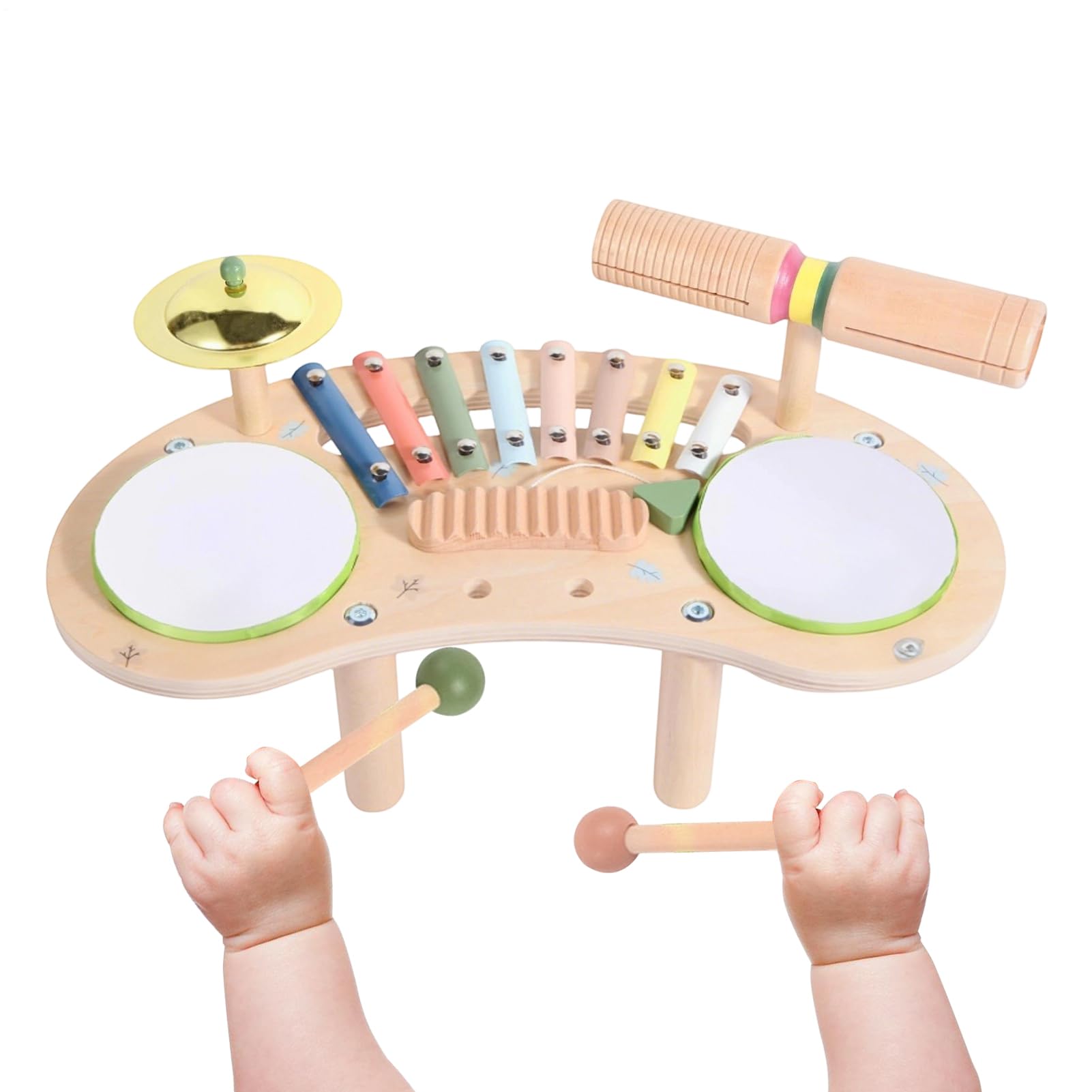 Batería Infantil de Juguete Xilófono de Madera 7 en 1 para Niños | Xilófono de Madera para Niños para Regalo Cumpleaños Navidad En casa Guardería Homeschooling Preescolar