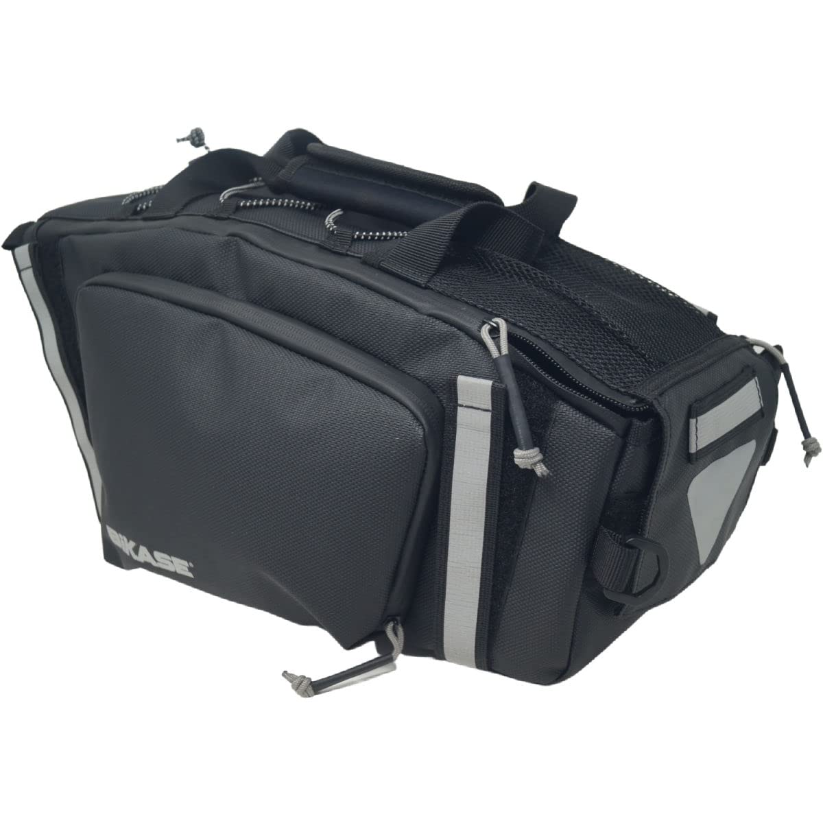 BiKaseReggie Rack Bag - Waterproof E-Bike Trunk Bag for Rear Rack, Reflective with Rain Cover - 13"x9"x7"