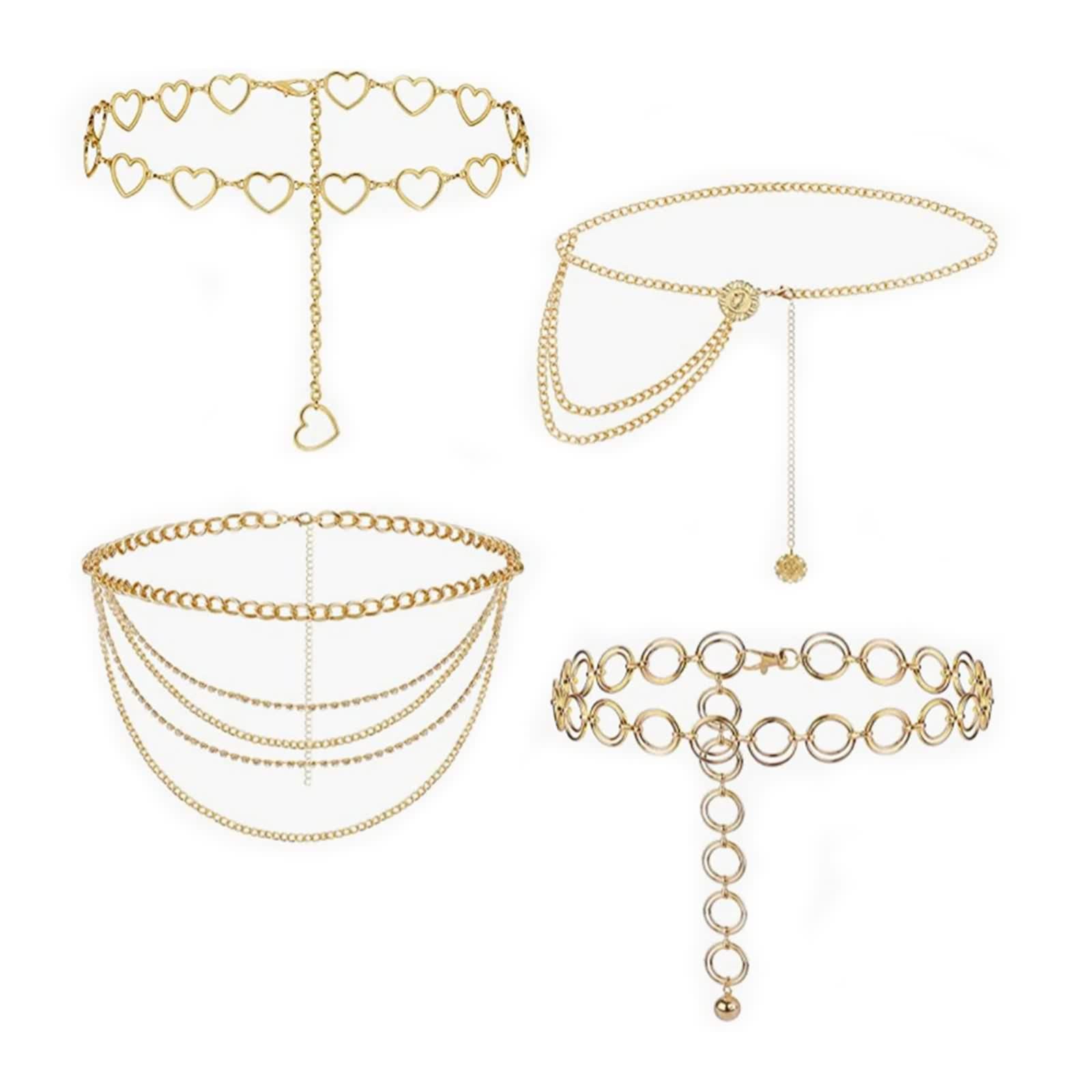 Fashion Metal Belt For Dresses Gold Chain Belt Fashion Waist 
