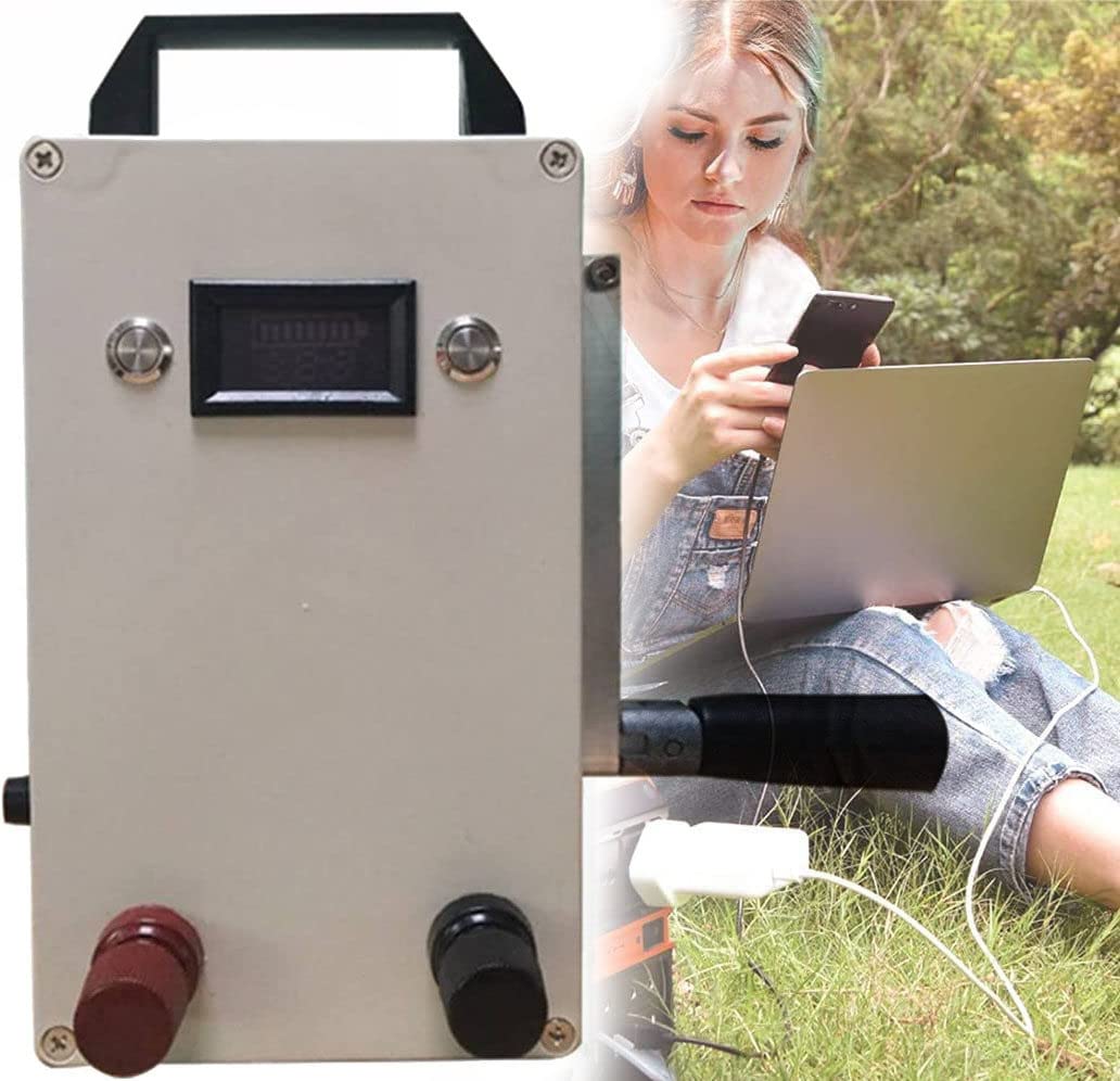 Generatore Portatile a manovella 150W AC110V / 220W DC12V Uscita dinamotore di Emergenza con Presa USB, per Emergenza, Campeggio, interruzioni di Corrente improvvise