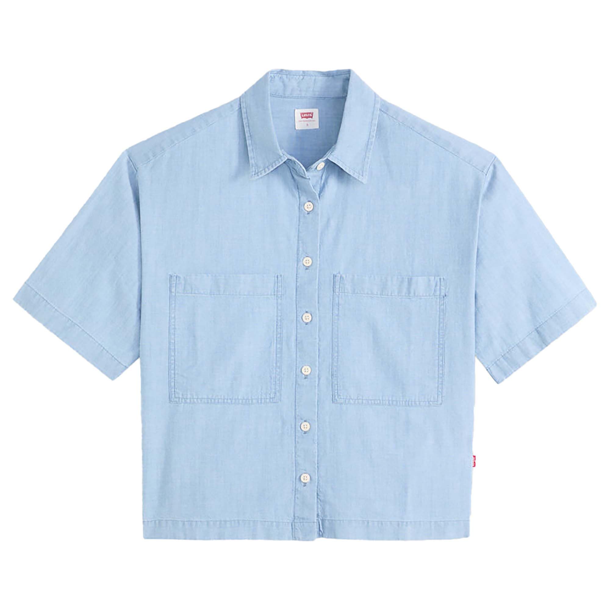 Levi's Harlie SS Cropped Shirt Brass Organ, Brass Organ, S