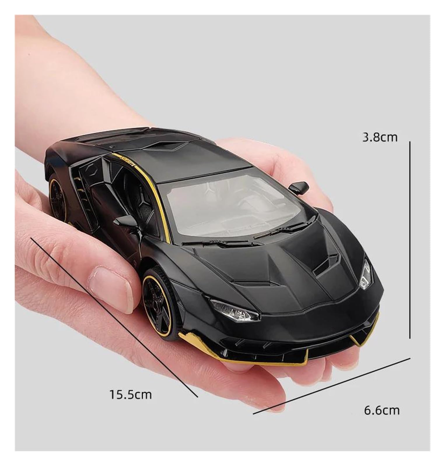 Modellino Pressofuso Auto in Scala per LP750 Modellino Auto | 1:32 Collezione Lega Metallo Veicoli(Matte black)