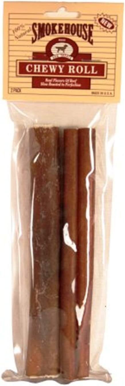 Smokehouse 100-Percent Natural Bully Stick Dog Treats, 2-Pack