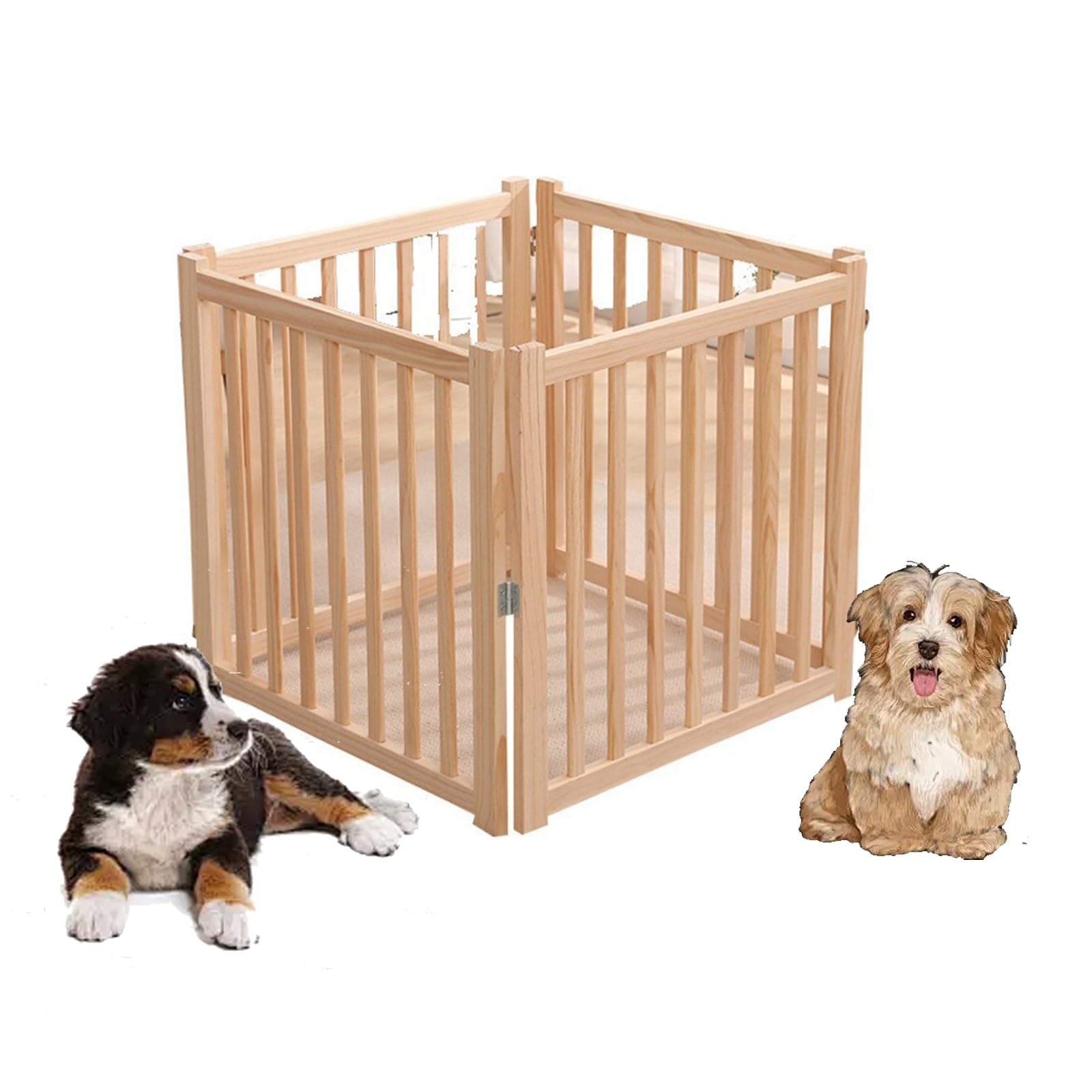 Recinto Per Piccoli Animali Recinto Per Animali Recinto Recinzione Per Cani Recinto Per Cuccioli Recinto Per Animali Domestici Con Porta Recinto Per Cani Pieghevole(60*60*243cm/23.6*23.6*95.7