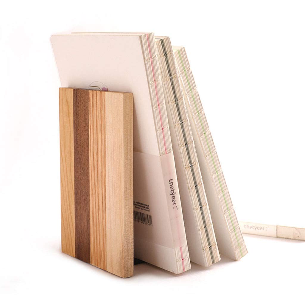 Sujetalibros Madera sujetalibros, Naturaleza, Revestimientos, sujetalibros decorativo, 6''X4 '', 1Pair En Creative Pack parcela libro del sostenedor del soporte de madera sólida sujetalibros libro por