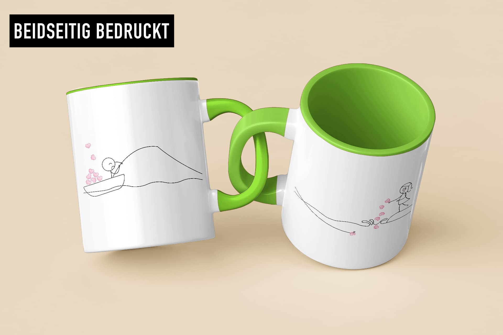 Trendation Tasse Personnalisée Amour - Cadeau Freundin Freund Set Anniversaire