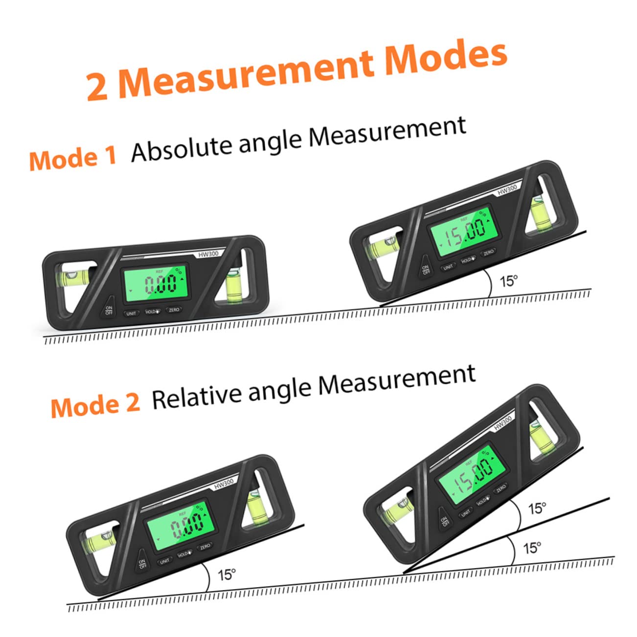 DOITOOL 2pièces Niveau Numérique Avec Inclinomètre Et Niveau à Bulle Outil De Mesure Précis Pour Angles Conception Magnétique Pour Bricolage Et Décoration Intérieure