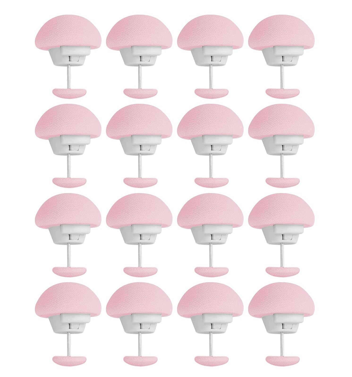 INOVERA (LABEL) 16 Pieces Blanket Clips - Anti-Slip Duvet, Quilts, Bedsheets, Curtains Holding Pin - Mushroom Shape Bed Sheet Fasteners (Pink)