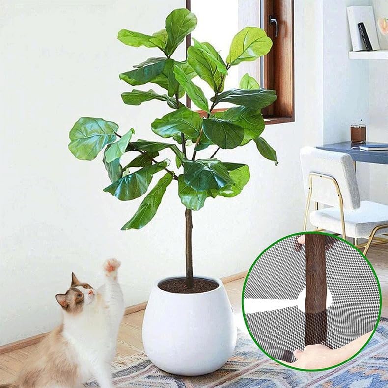 Twinice 6 Pièces Grille de Protection pour Pot de Fleurs, 30cm Couvercle de Protection du Sol pour Pots de Fleurs, Protecteur Contre Les Chats, Protège la Terre des Animaux et des Enfants