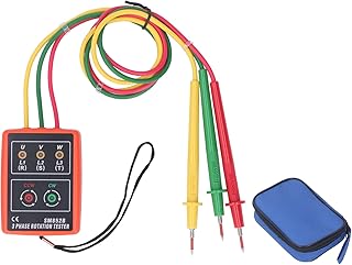 Testador de sequência trifásica, indicador de fase Detector de pedido Verificador do medidor de rotação de fase 20 Hz 400 Hz Medidor de rotação trifásica Portátil AC Indicador de rotação de fase SM852