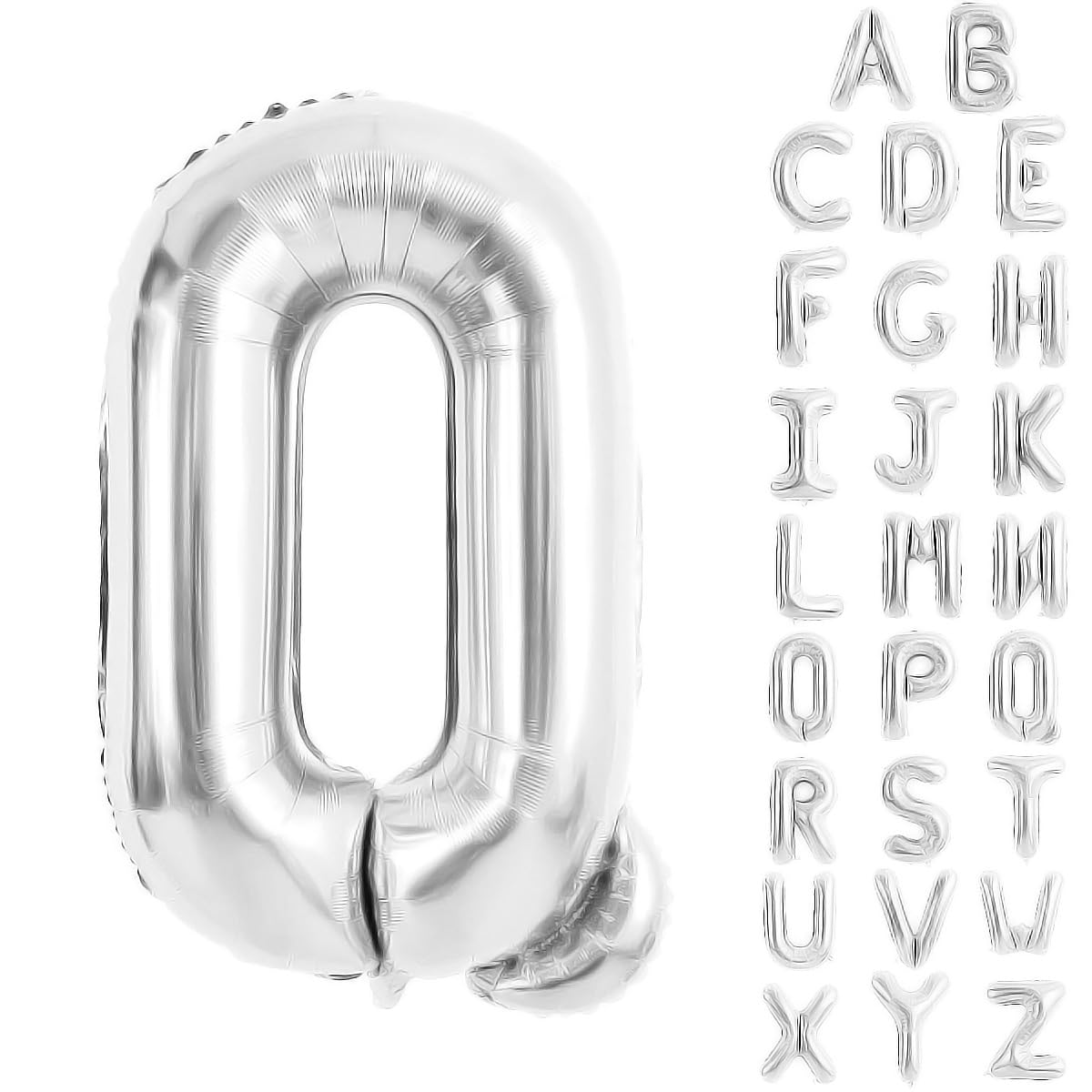 Silver Letter Balloons 40 Inch Large Alphabet Balloon Letter Q
