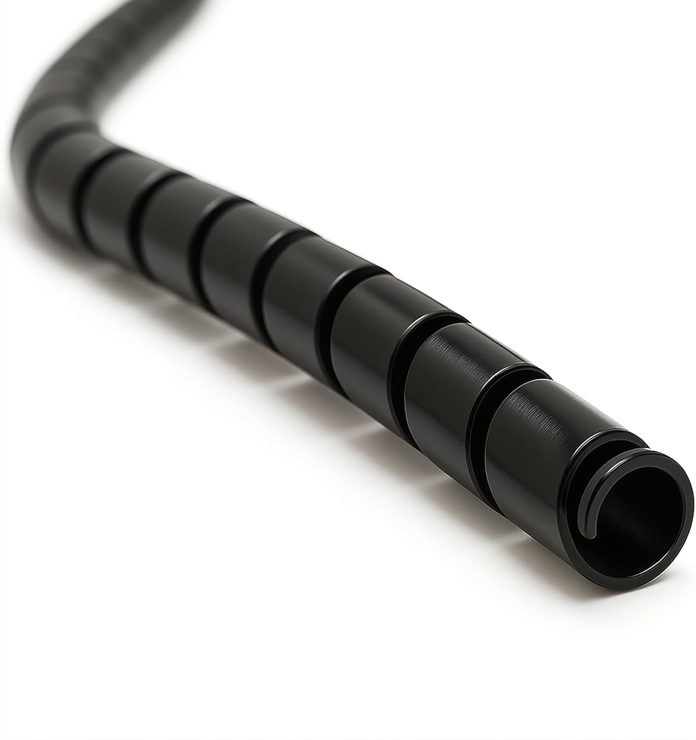 Electriduct 3/4 Inch Heavy Duty Spiral Wrap HDPE Flexible Plastic Cable Sleeve Hose Protector 25 Feet - Black