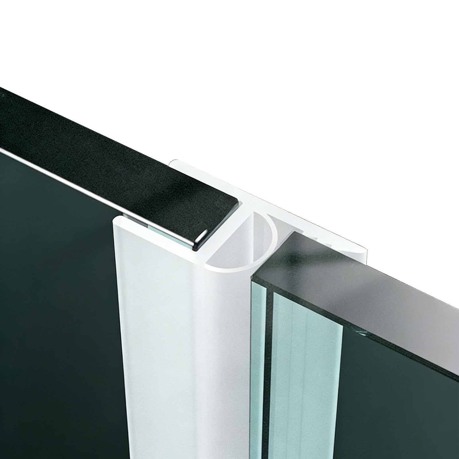 Sello de puerta de baño transparente, Tira de sellado for puerta de ducha for baño y oficina, transparente, 10 mm-12 mm 9,8 pies-32,8 pies(300cm/9.8ft,12mm/0.47in)