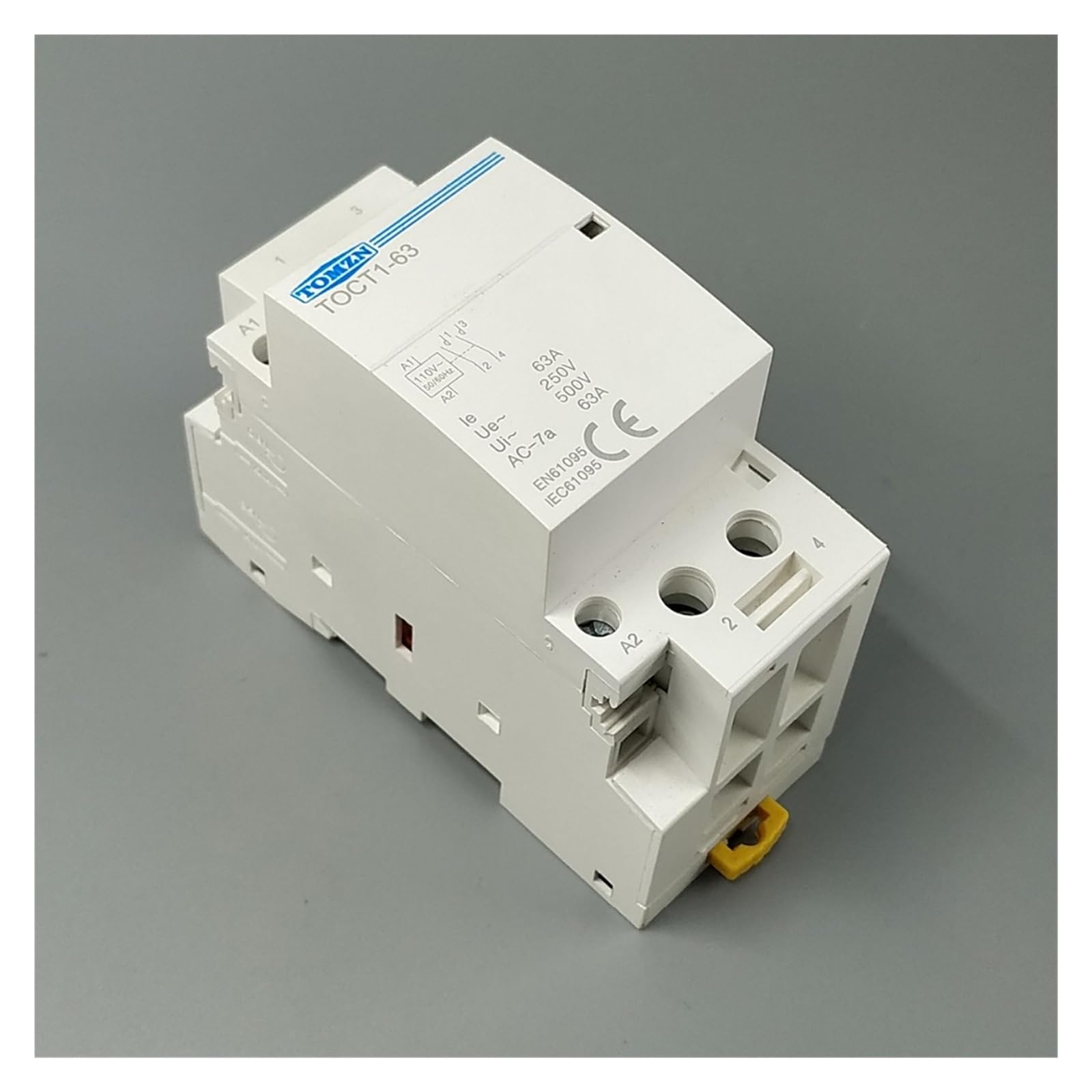 Contactor modular 2P 63A de alta capacidad de corte con contactos mixtos 1NO y 1NC