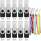 FEBNISCTE USBメモリー 8GB ブラックフラッシュメモリ8 GB 回転式 usbドライブ 問屋（10個セット）