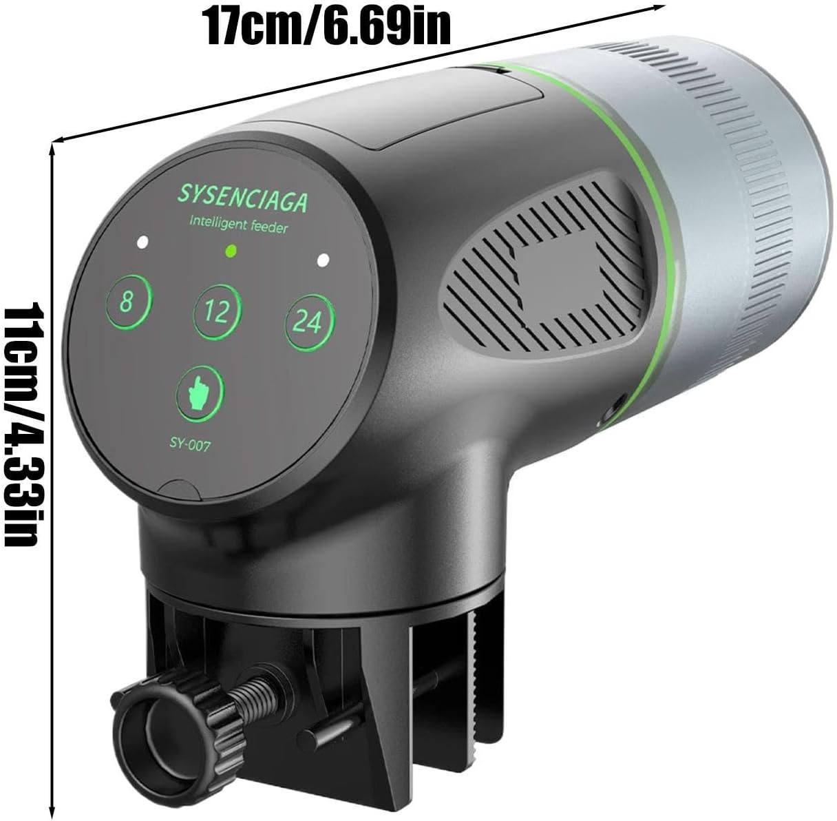 Automatic Fish Feeder - Auto Rotating Timer, 200ml Volume Meal Dispensing Unit, Aquarium Pellet Provision Hardware, 200g Mass Hard ABS Pet Nourisher | Holiday Supply for Breeders & Hosts
