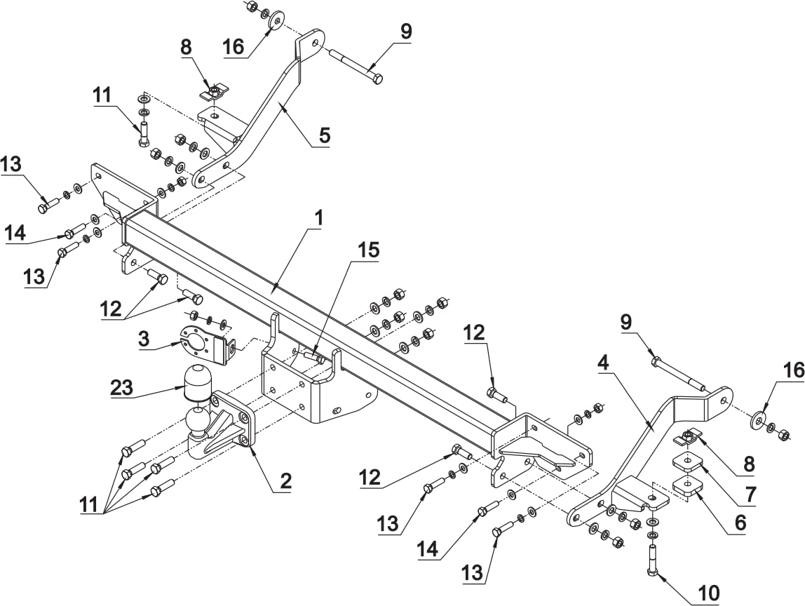 Auto-Hak L'attelage complet rigide fixe per Peugeot Boxer L1 L2 L3 fourgon depuis 06.2006 + universel faisceau électrique 7-broches