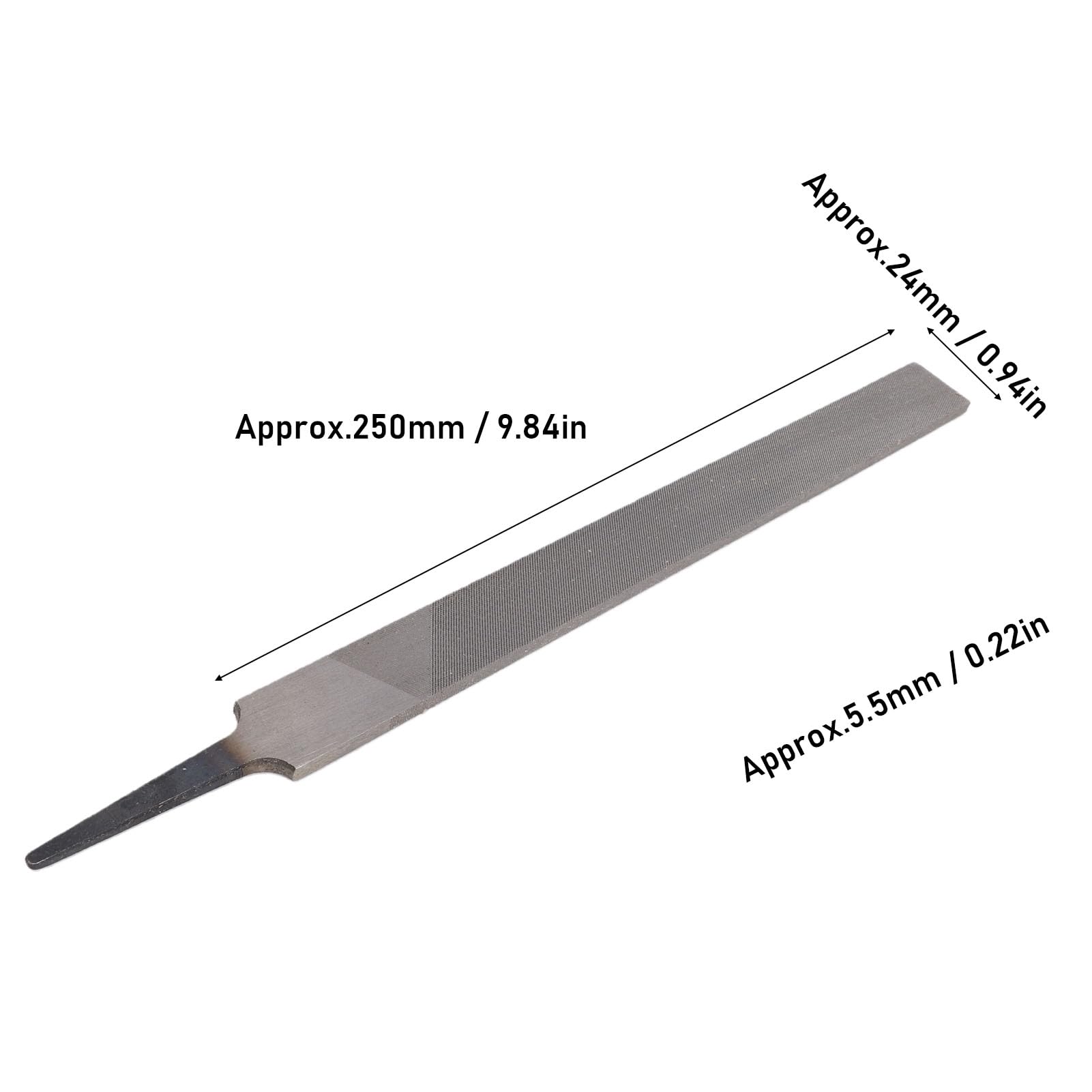 ViaGasaFamido Desbarbado de Metal con Lima Plana de Acero con Alto Contenido de Carbono de 10 Pulgadas (Bien 10PCS)