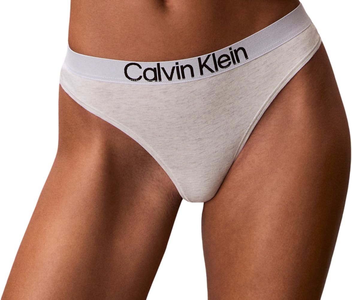 Calvin Klein Women THONG GREY (SNOW HEATHER) XS