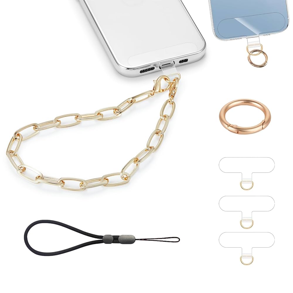 Amazon.com: Casecond Phone Charm with Gold Metal Chain