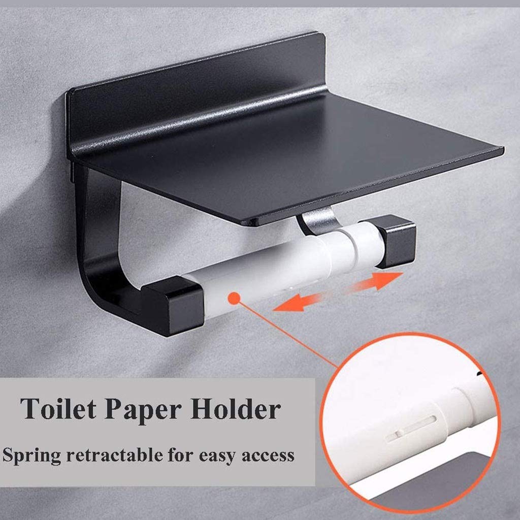 HLTYGWX Uchwyt na papier toaletowy, sprężynowy stojak do przechowywania papieru w rolce Wieszak na rolki chusteczek Dozownik ręczników papierowych do łazienki Biurowy uchwyt na papier toaletowy