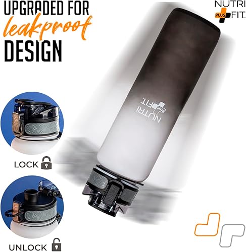 Miniatura 21 de Nutrifit Pink - Botella de agua motivacional motivacional (32 onzas) Rosa,Aqua,Azul y rosa,Transparente,Gris,Verde,Rosa Hot,Arco iris,Blanco y