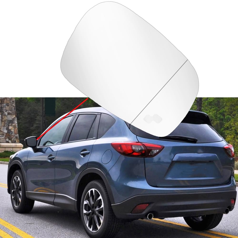 Rétroviseur extérieur chauffant côté conducteur droit, rétroviseur extérieur chauffant, rétroviseur de voiture compatible avec Mazda CX-5 2015-2016, gauche