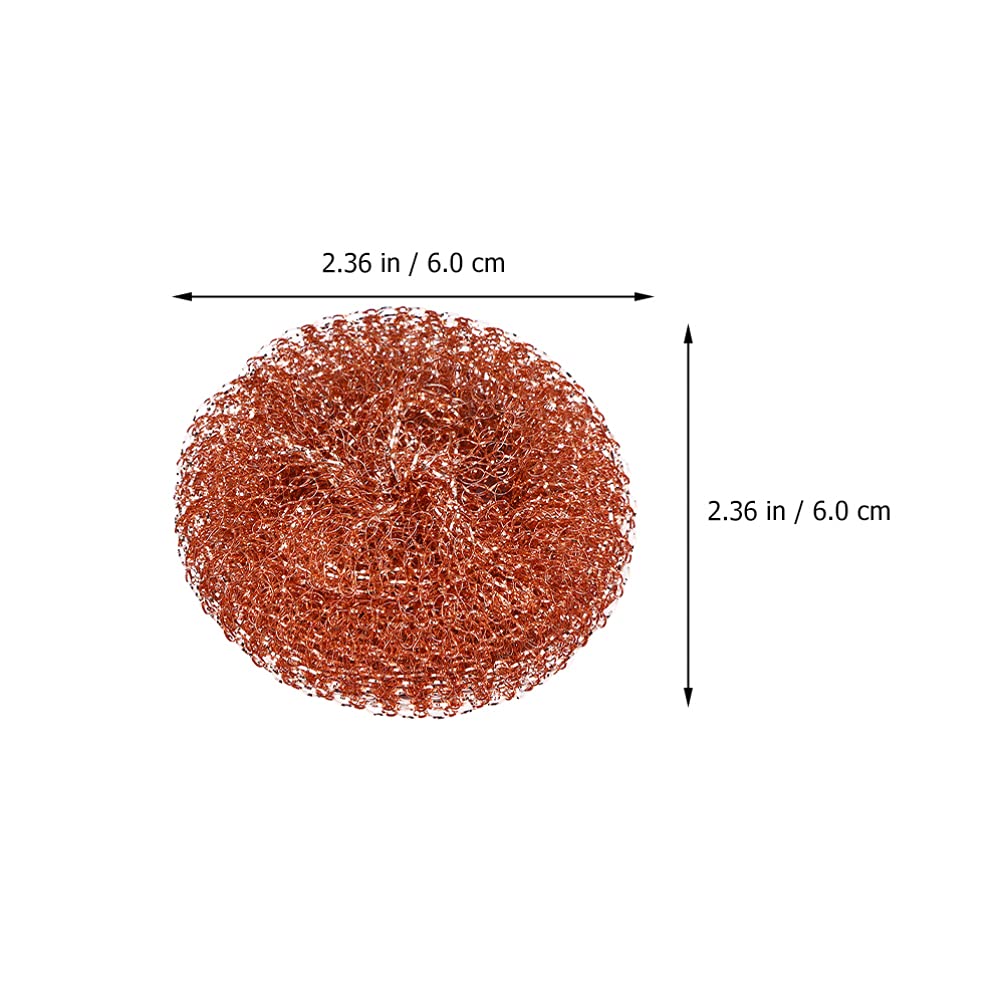 Wakauto 6pcs Tin-Absorbing Copper Ball brass cleaner ball brass tip cleaner station tip cleaner tip cleaner iron tip cleaner brass wool soldering Stainless steel Scrubber