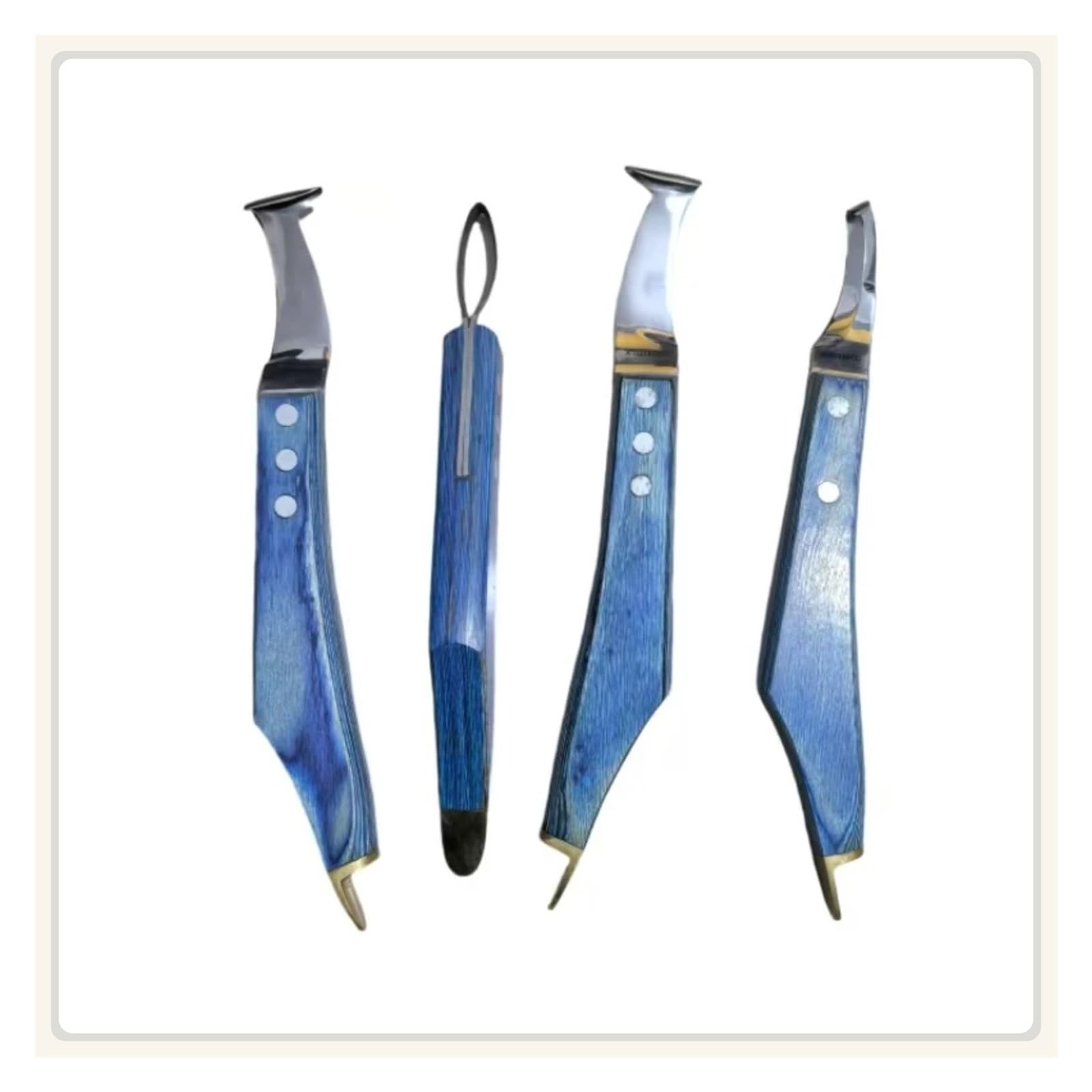 Cuchillo De Herradura 25 Pulgadas, Recortador Pezuñas For Ganado Y Ovejas, Diseño Mano Izquierda Derecha Acero Inoxidable, Corte Con Mango Madera(Guillotine)